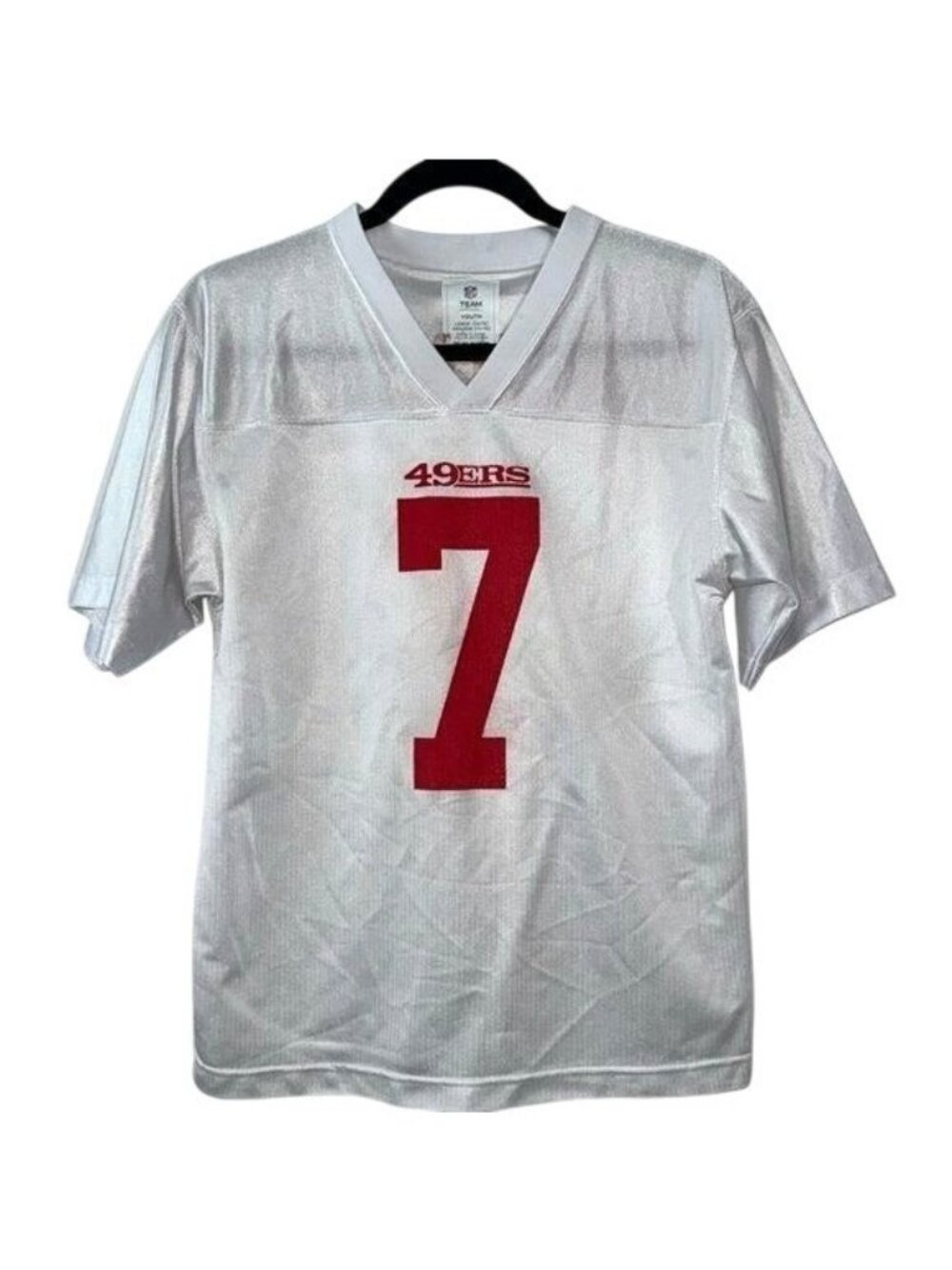 NFL Youth 49ers Colin Kaepernick #7 White Jersey Large 14/16 Polyester